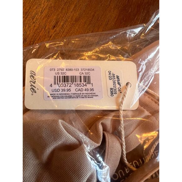 NWT Aerie Tan Mesh Underwired Balconette Bra Size 32C - Picture 4 of 5